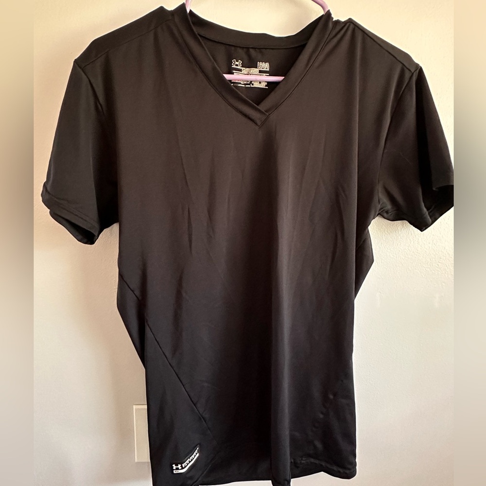 Under Armour Black V-Neck Athletic Tee